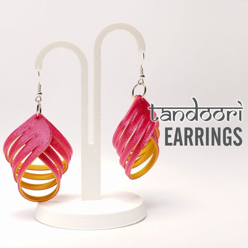 Pendientes Tandoori Impresión 3D Tenerife Tonoto