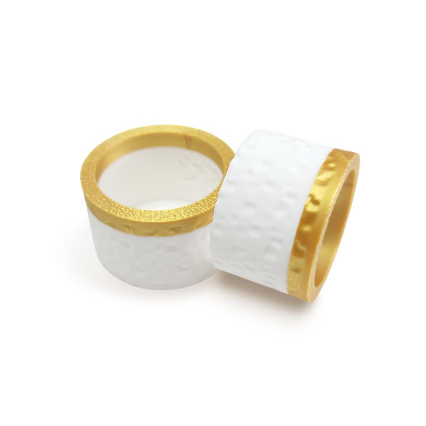 Anillo Dorica blanco Innovación que se lleva puesta, impreso en 3D de la colección Tonoto
