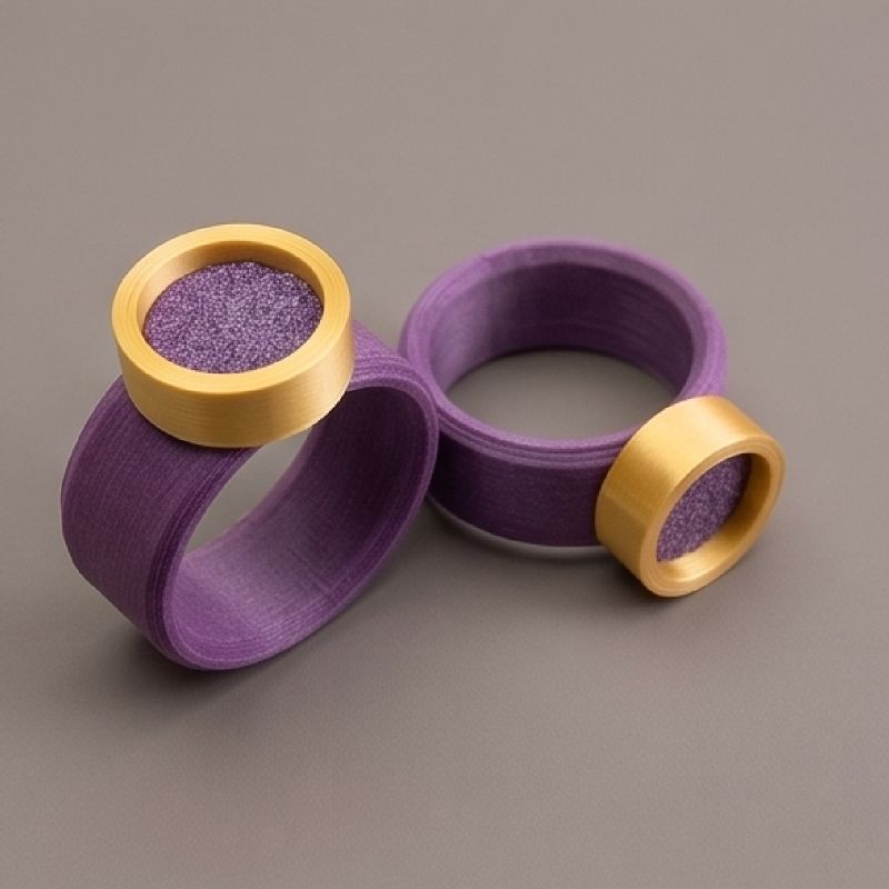 Anillo Core morado oro Tonoto