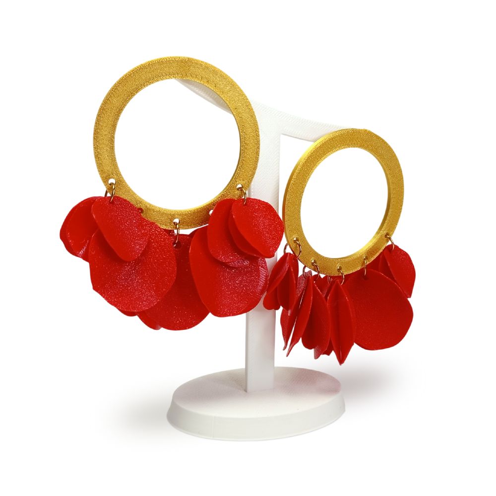 Pendientes Gitana Rojo
