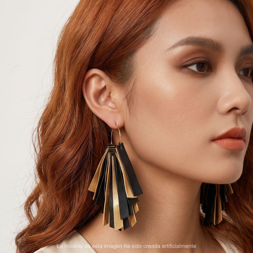pendientes-artesanales-negro-oro-sinfonia