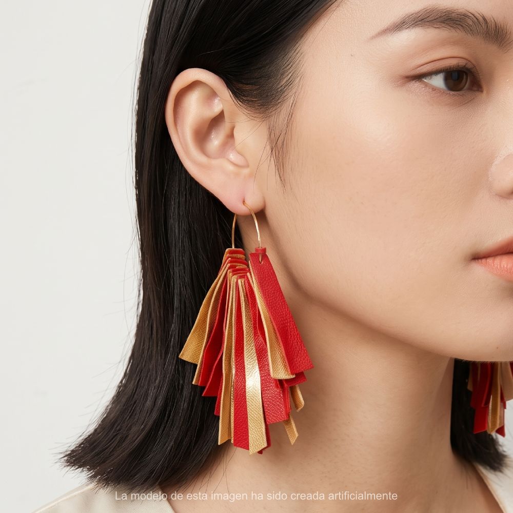 pendientes-artesanales-rojo-oro-sinfonia